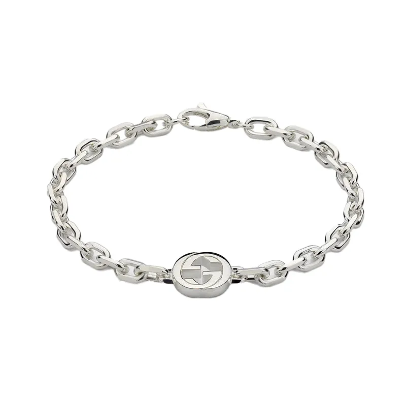 Gucci Interlocking Sterling Silver Bracelet sold by C.W. Sellors