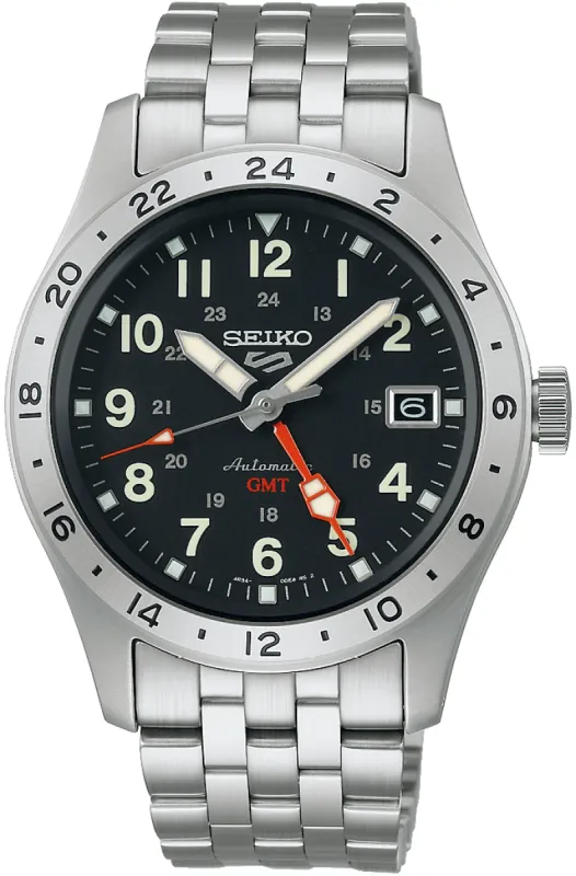 Seiko 5 Sports Field Deploy Mechanical GMT Watch sold by C.W. Sellors