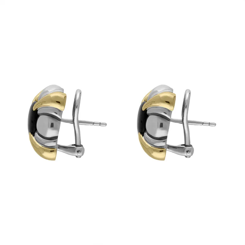 Sterling Silver Whitby Jet Square Omega Clip Earrings D sold by C.W. Sellors product image thumbnail 2