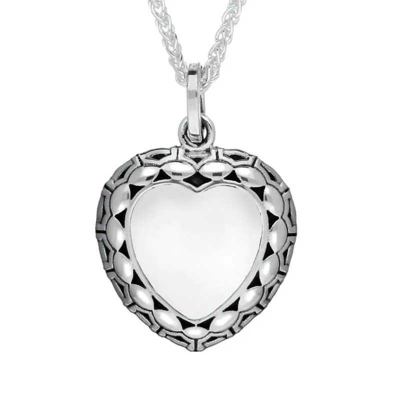 Sterling Silver Bauxite Oxidised Heart Necklace sold by C.W. Sellors