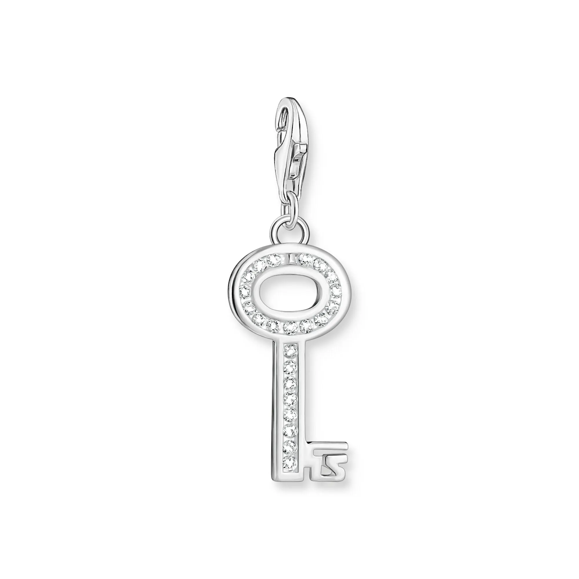 Thomas Sabo Sterling Silver White Stones Key Charm sold by C.W. Sellors