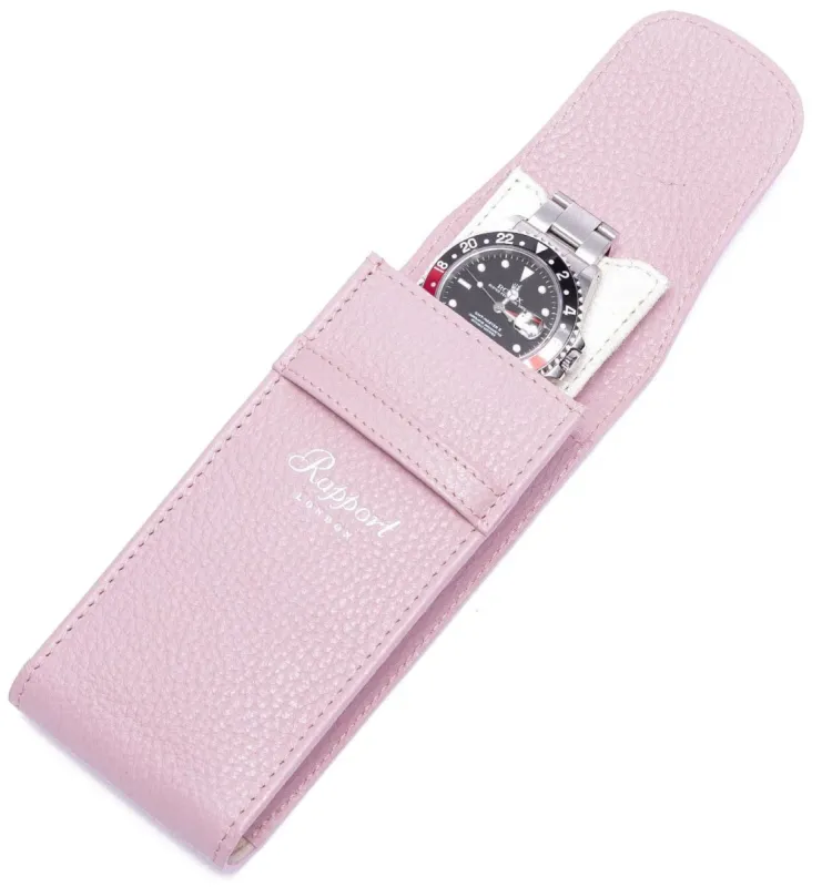 Rapport Watch Pouch Portobello Leather Pink sold by C.W. Sellors