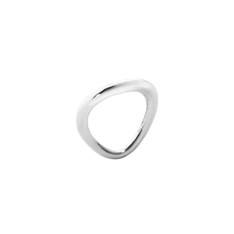 Georg Jensen Offspring D Sterling Silver Slim Ring D sold by C.W. Sellors