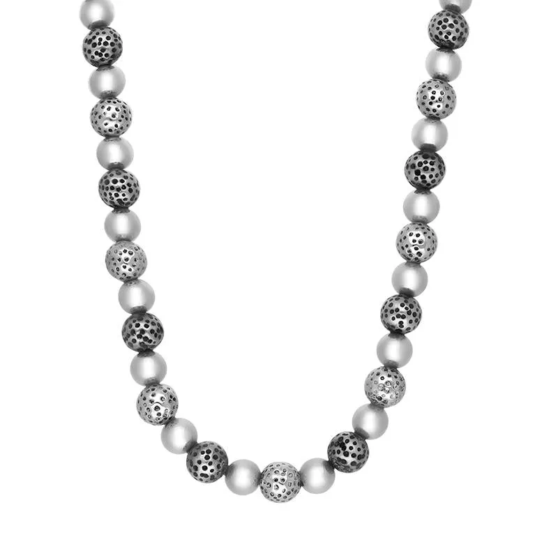 Sterling Silver Textured Bead Necklace sold by C.W. Sellors product image thumbnail 2