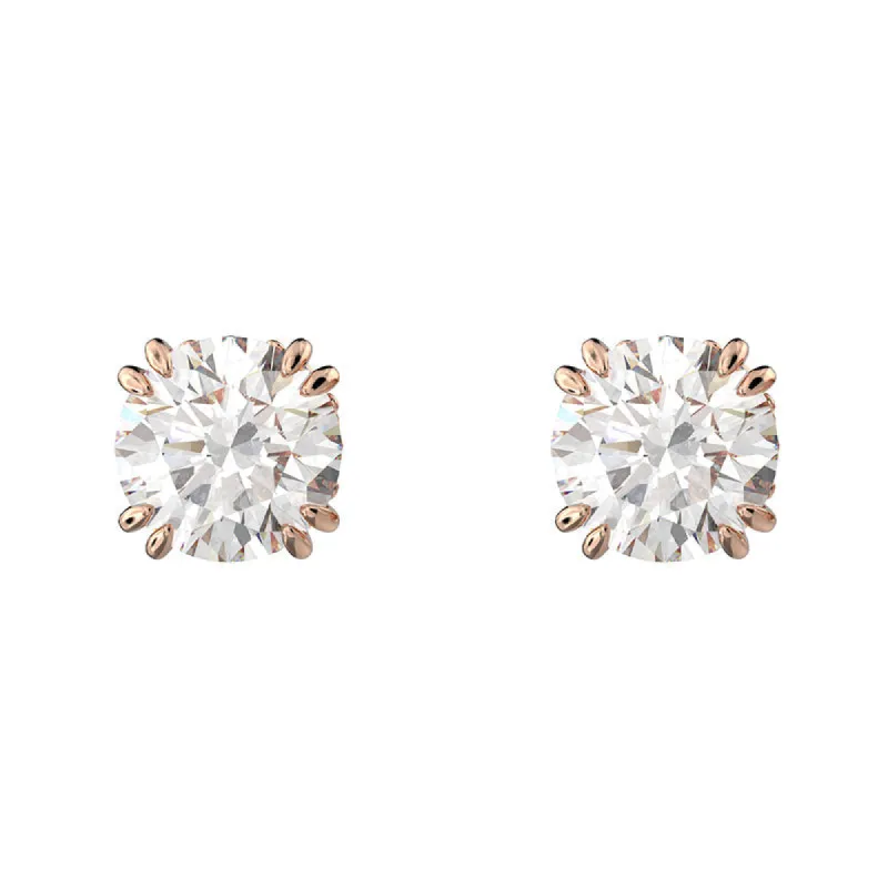 Swarovski Constella Rose Gold Tone Plated White Crystal Solitaire Stud Earrings sold by C.W. Sellors