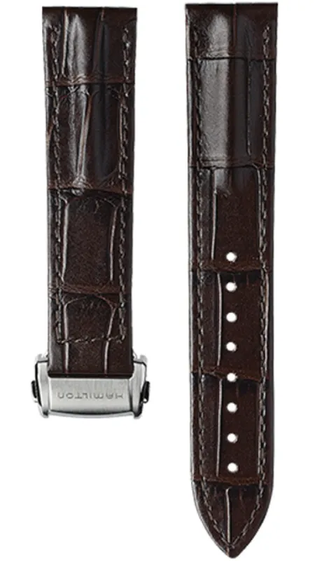 Hamilton Strap Jazzmaster Aligator Leather Brown sold by C.W. Sellors