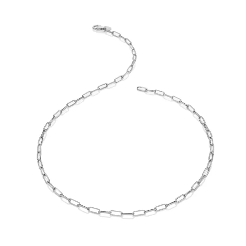 Hot Diamonds Sterling Silver Paperclip Chain Necklace sold by C.W. Sellors