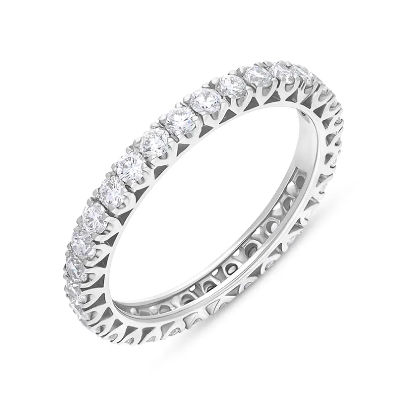 18ct White Gold 1.01ct 30 Stone Diamond Full Eternity Ring sold by C.W. Sellors
