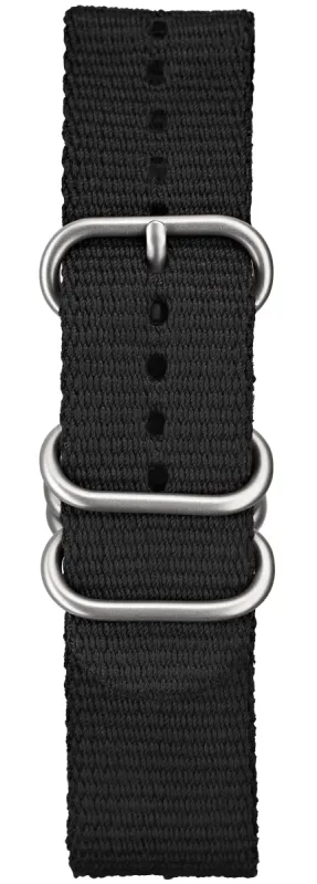 Elliot Brown Strap Nylon 22mm Black Ballistic Brushed Hardware sold by C.W. Sellors