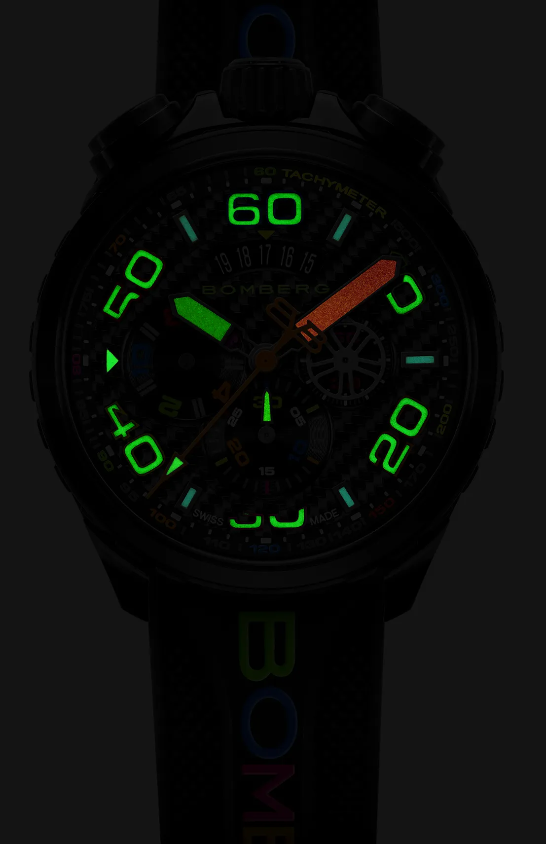 Bomberg Bolt-68 Racing Chroma Carbone Black Limited Edition Watch sold by C.W. Sellors product image thumbnail 2