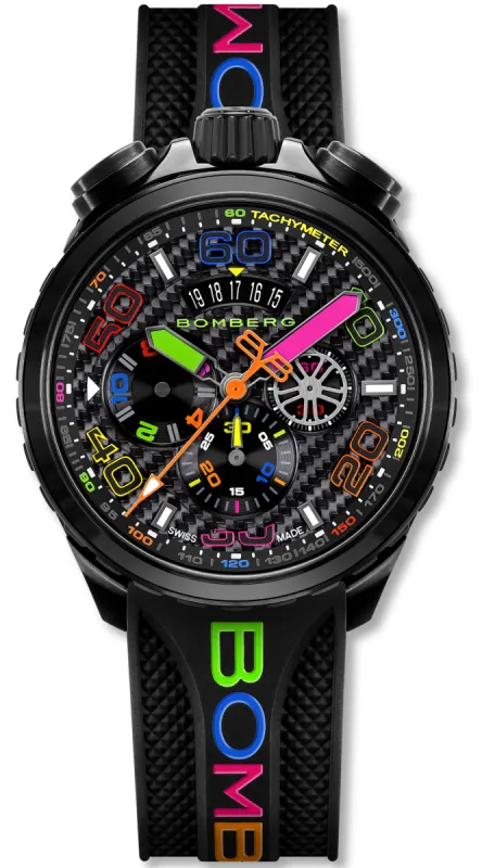 Bomberg Bolt-68 Racing Chroma Carbone Black Limited Edition Watch sold by C.W. Sellors