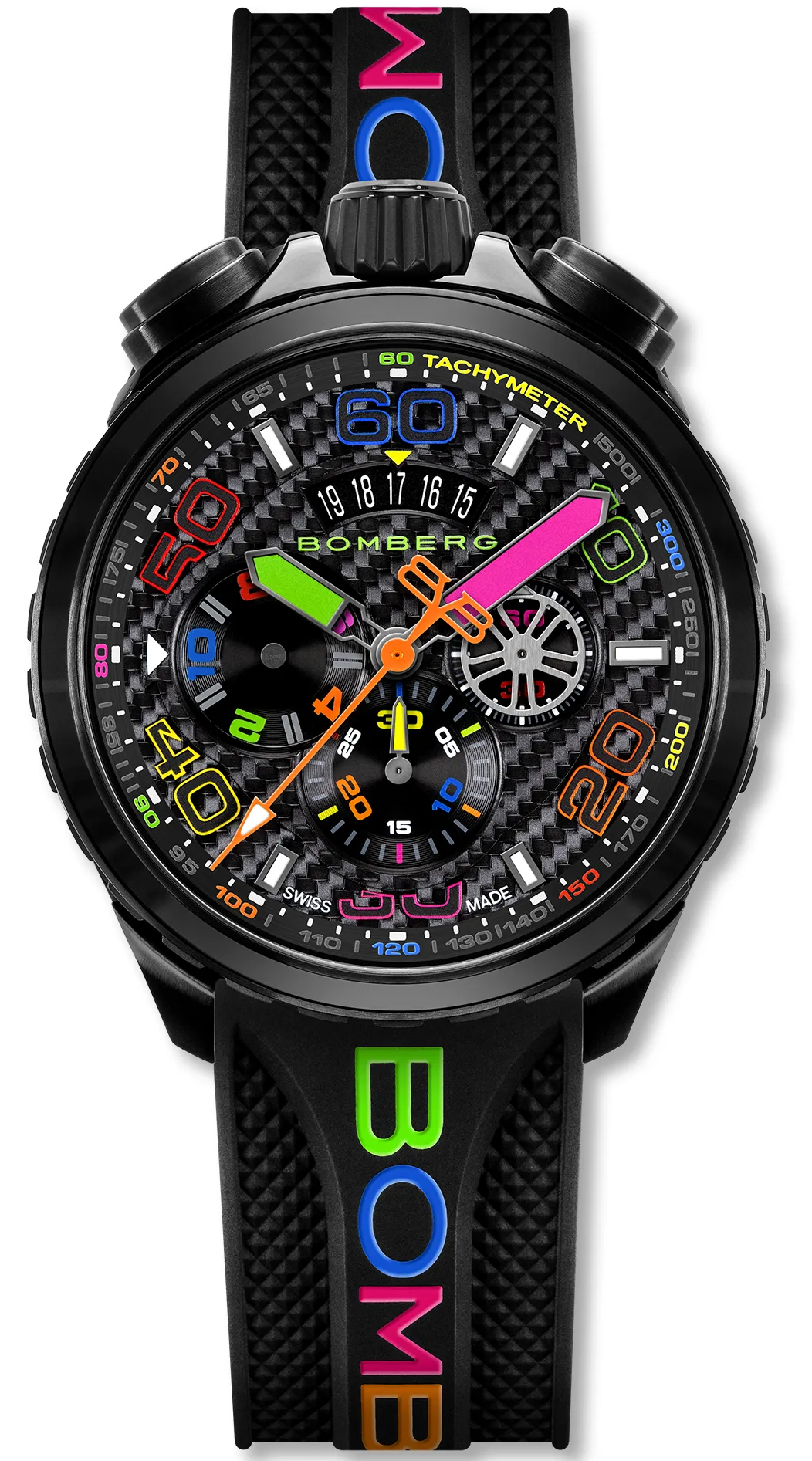 Bomberg Bolt-68 Racing Chroma Carbone Black Limited Edition Watch sold by C.W. Sellors