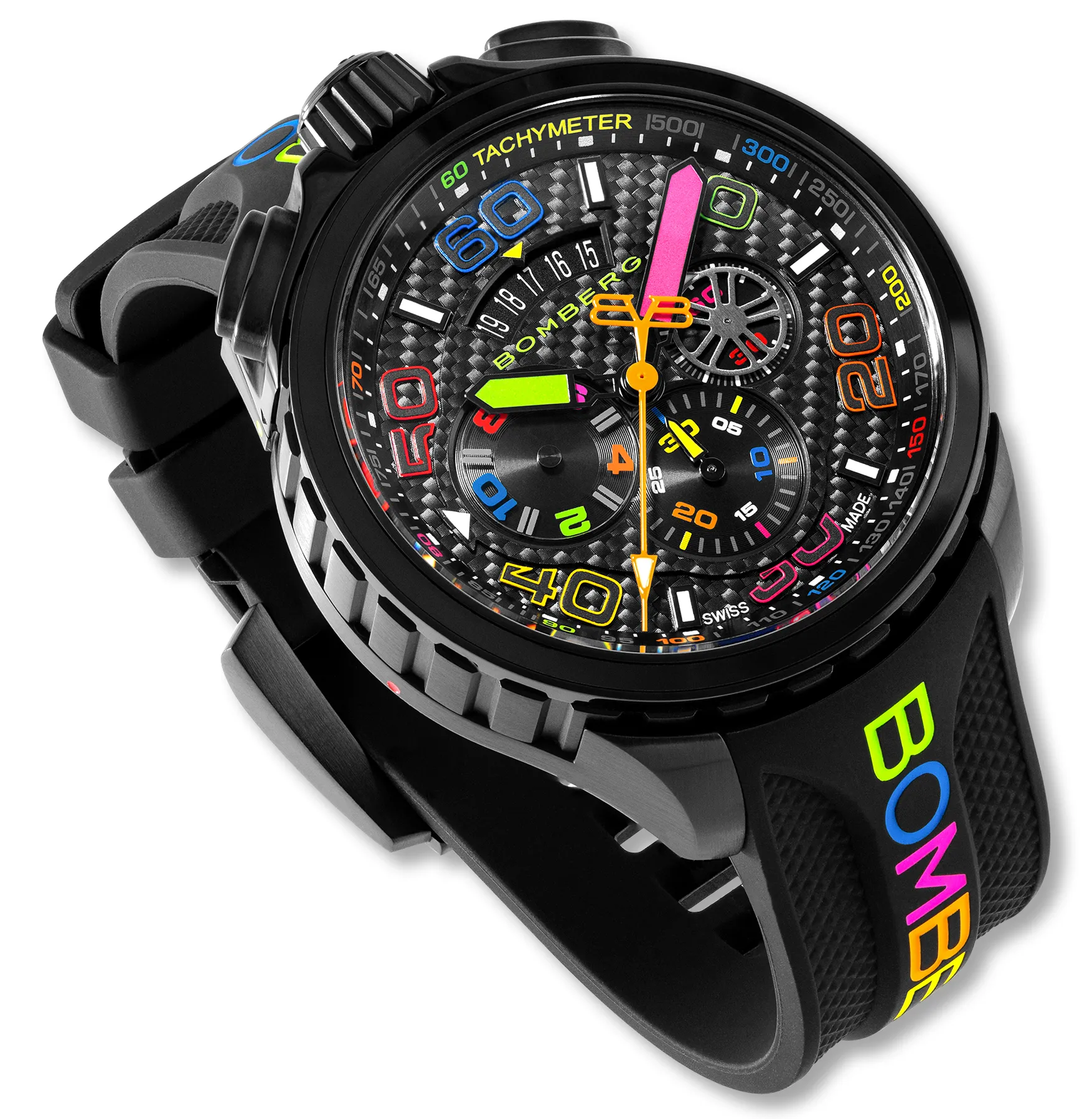 Bomberg Bolt-68 Racing Chroma Carbone Black Limited Edition Watch sold by C.W. Sellors product image thumbnail 4