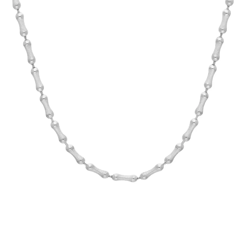 Sterling Silver 16 Inch Satin Finish Bone Shaped Link Chain D sold by C.W. Sellors