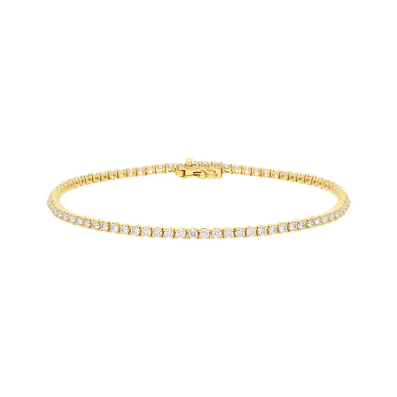18ct Yellow Gold 2.00ct Diamond Line Bracelet sold by C.W. Sellors