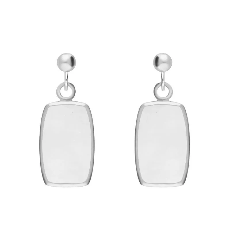 Sterling Silver Bauxite Dinky Barrel Drop Earrings sold by C.W. Sellors