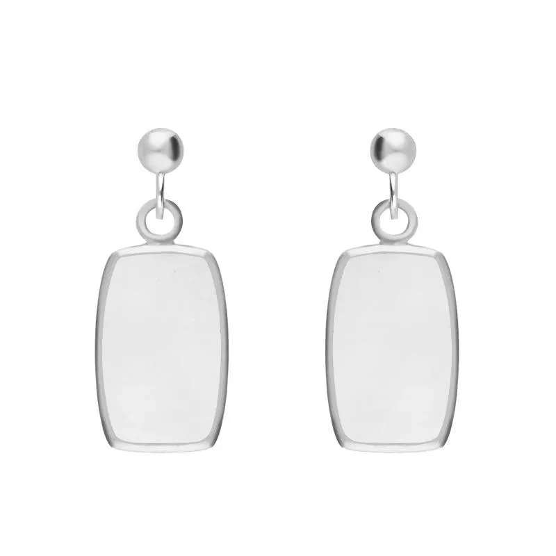 Sterling Silver Bauxite Dinky Barrel Drop Earrings sold by C.W. Sellors