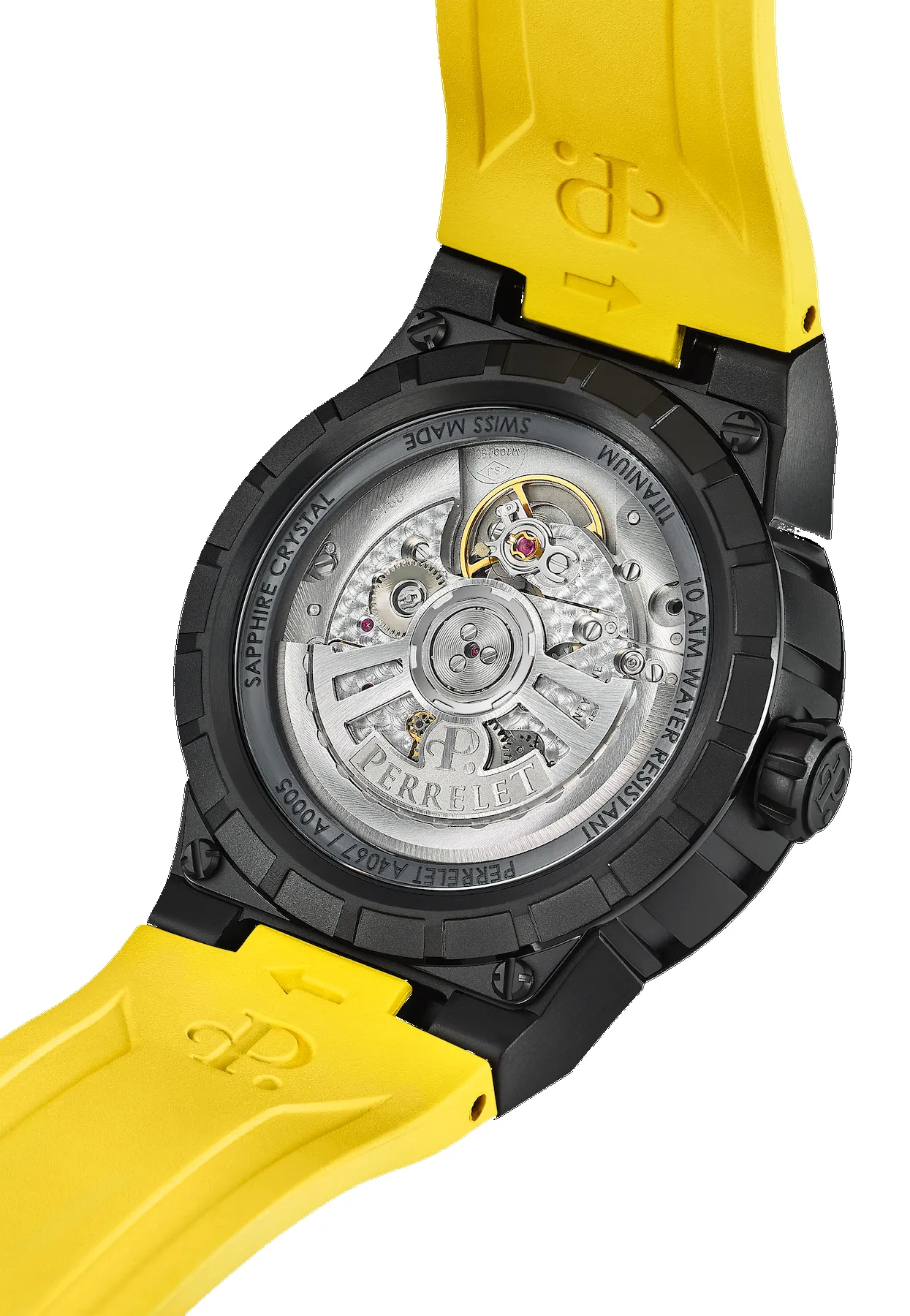 Perrelet Turbine Titanium 41 Yellow Watch sold by C.W. Sellors product image thumbnail 2