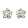 Sterling Silver White Mother of Pearl Tuberose 8mm Carnation Stud Earring sold by C.W. Sellors
