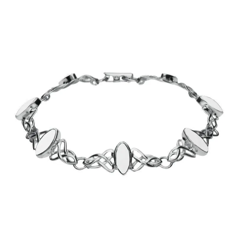 Sterling Silver Bauxite Marquise Shaped Celtic Bracelet sold by C.W. Sellors