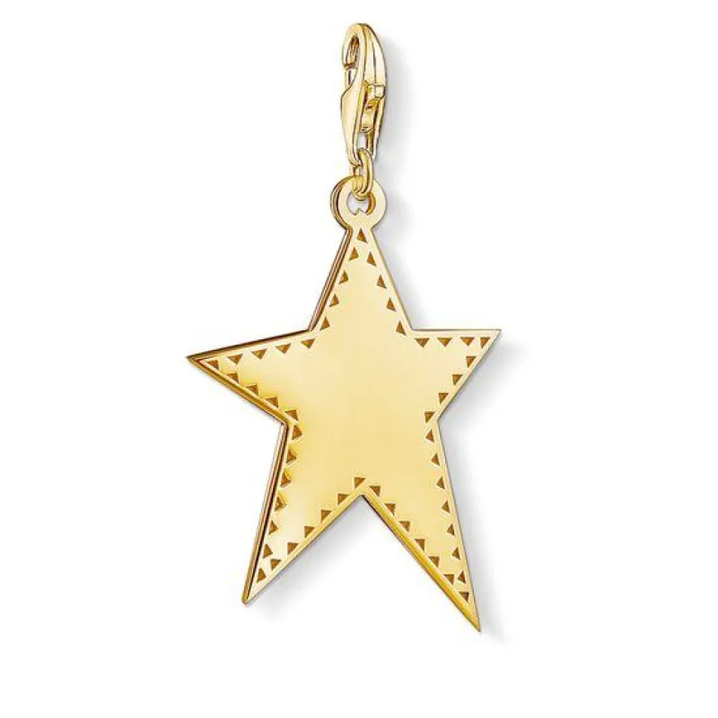 Thomas Sabo Charm Club Yellow Gold Golden Star Pendant D sold by C.W. Sellors