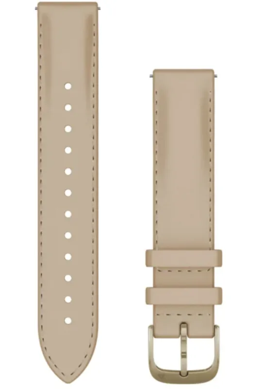 Garmin Strap Quick Release Light Sand Leather Cream Gold Hardware sold by C.W. Sellors
