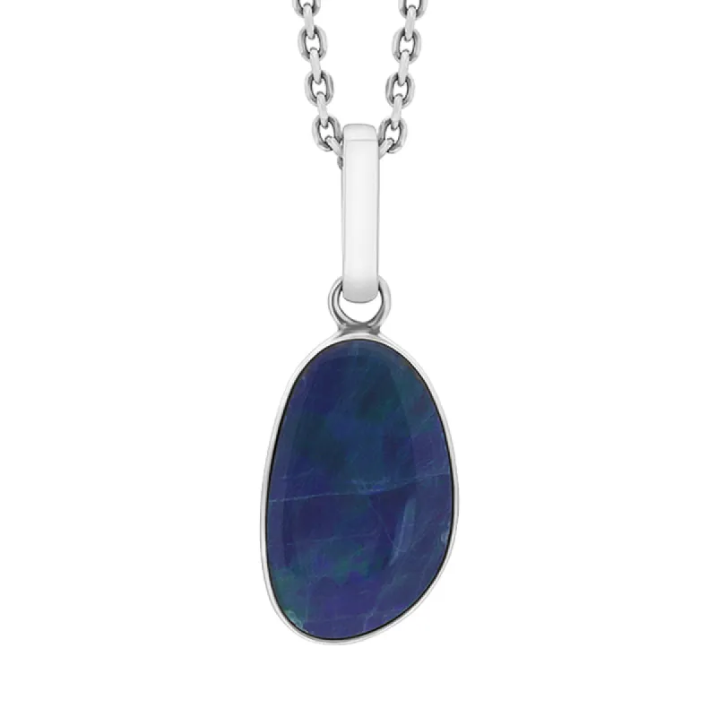 Sterling Silver Opal Doublet Abstract Necklace D sold by C.W. Sellors