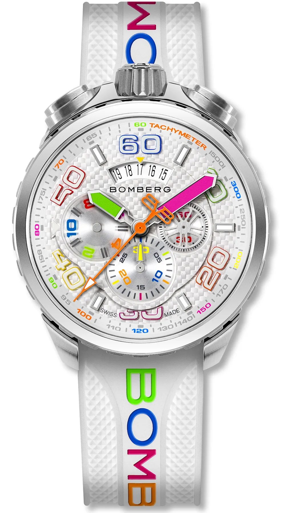 Bomberg Bolt-68 Racing Chroma Carbone White Limited Edition Watch sold by C.W. Sellors