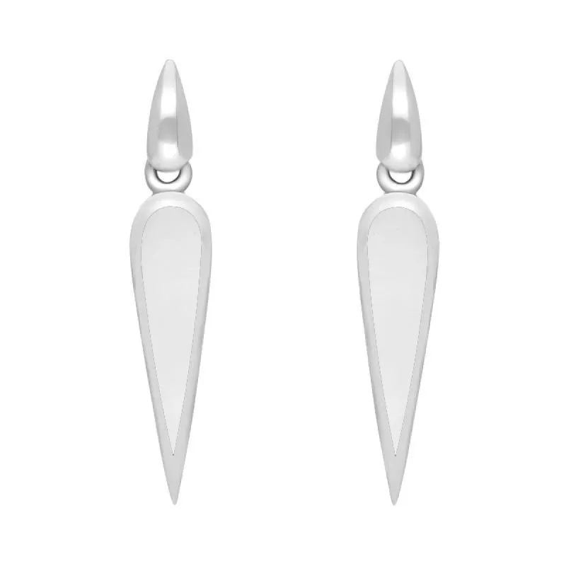 Sterling Silver Bauxite Toscana Pear Drop Earrings sold by C.W. Sellors