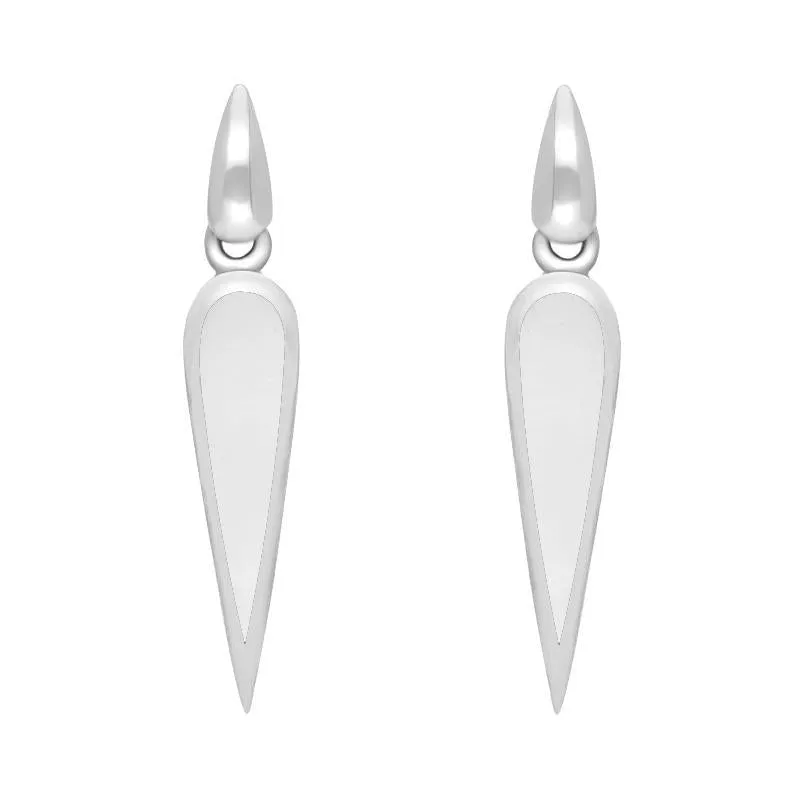 Sterling Silver Bauxite Toscana Pear Drop Earrings sold by C.W. Sellors