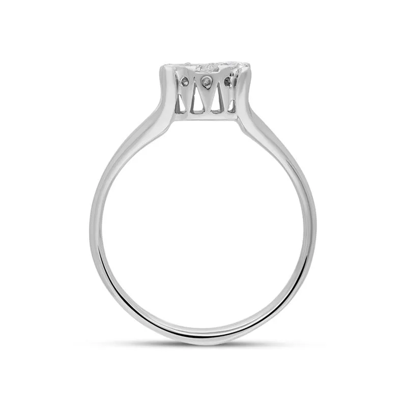 Ponte Vecchio White Gold Diamond Cluster Ring D sold by C.W. Sellors product image thumbnail 3