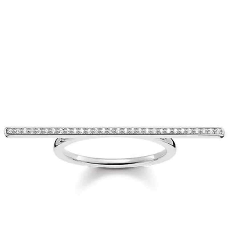 Thomas Sabo Glam And Soul Sterling Silver White Diamond Ring D sold by C.W. Sellors