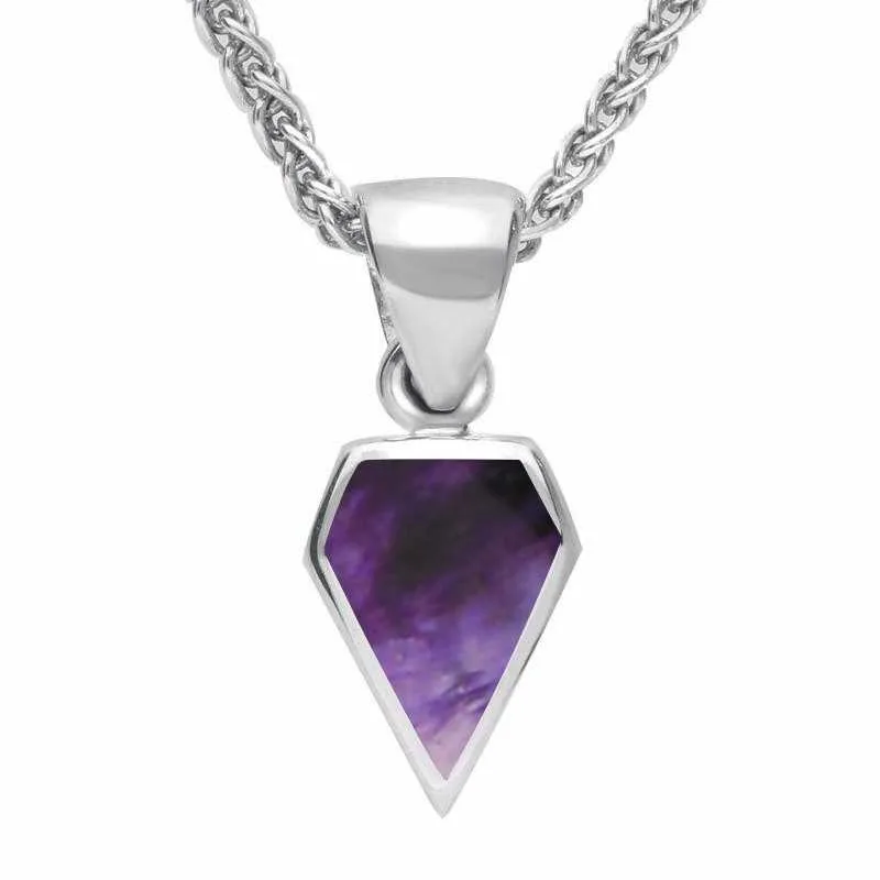 Sterling Silver Blue John Small Kite Necklace sold by C.W. Sellors