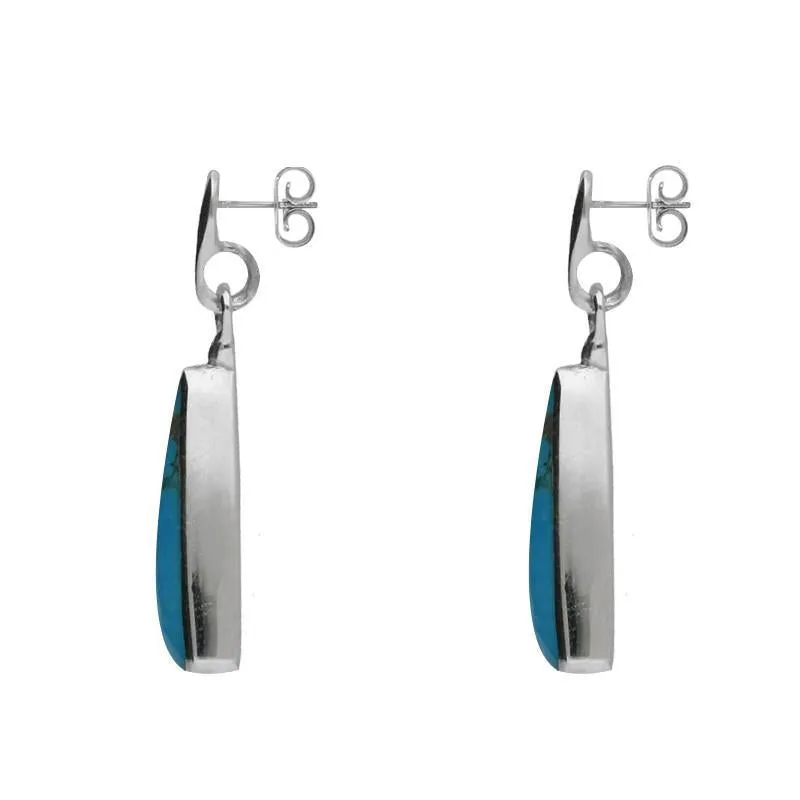 Sterling Silver Turquoise Triangle Drop Earrings sold by C.W. Sellors product image thumbnail 2