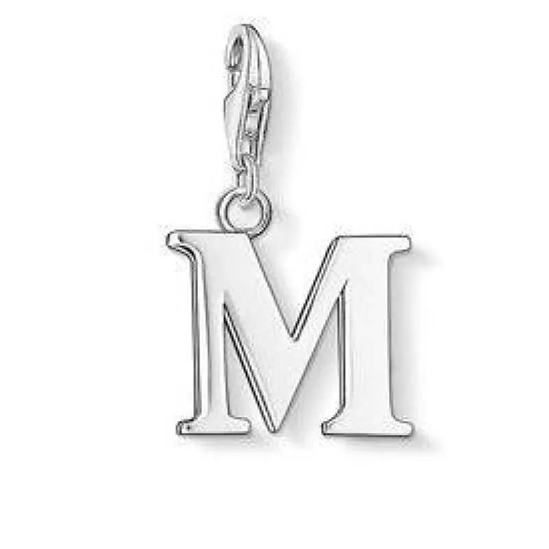 Thomas Sabo Charm Club Sterling Silver Letter M Charm D sold by C.W. Sellors