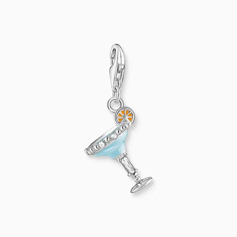 Thomas Sabo Charm Club Sterling Silver Blue Cocktail Charm sold by C.W. Sellors