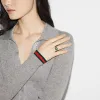 Gucci Interlocking 18ct Rose Gold Green Agate Ring sold by C.W. Sellors