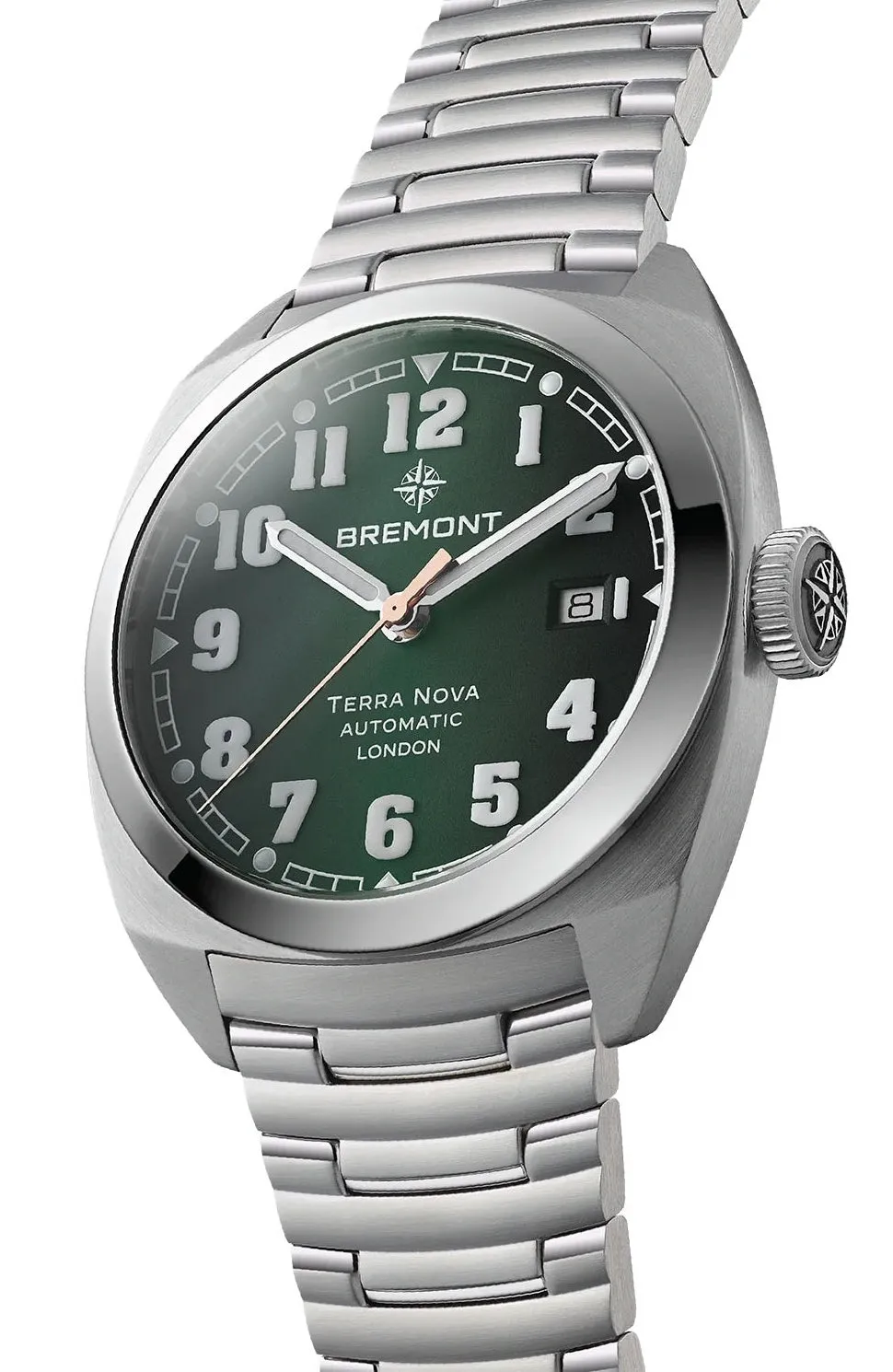Bremont Terra Nova 40.5 Date Green Bracelet Watch sold by C.W. Sellors product image thumbnail 3