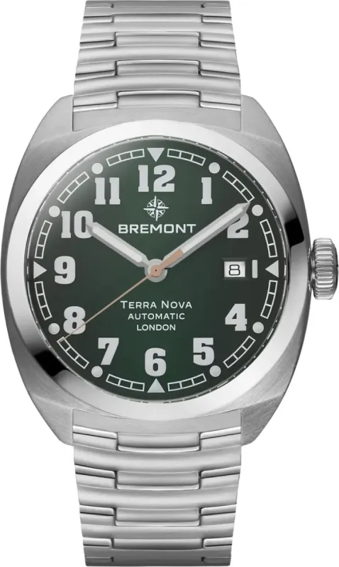 Bremont Terra Nova 40.5 Date Green Bracelet Watch sold by C.W. Sellors