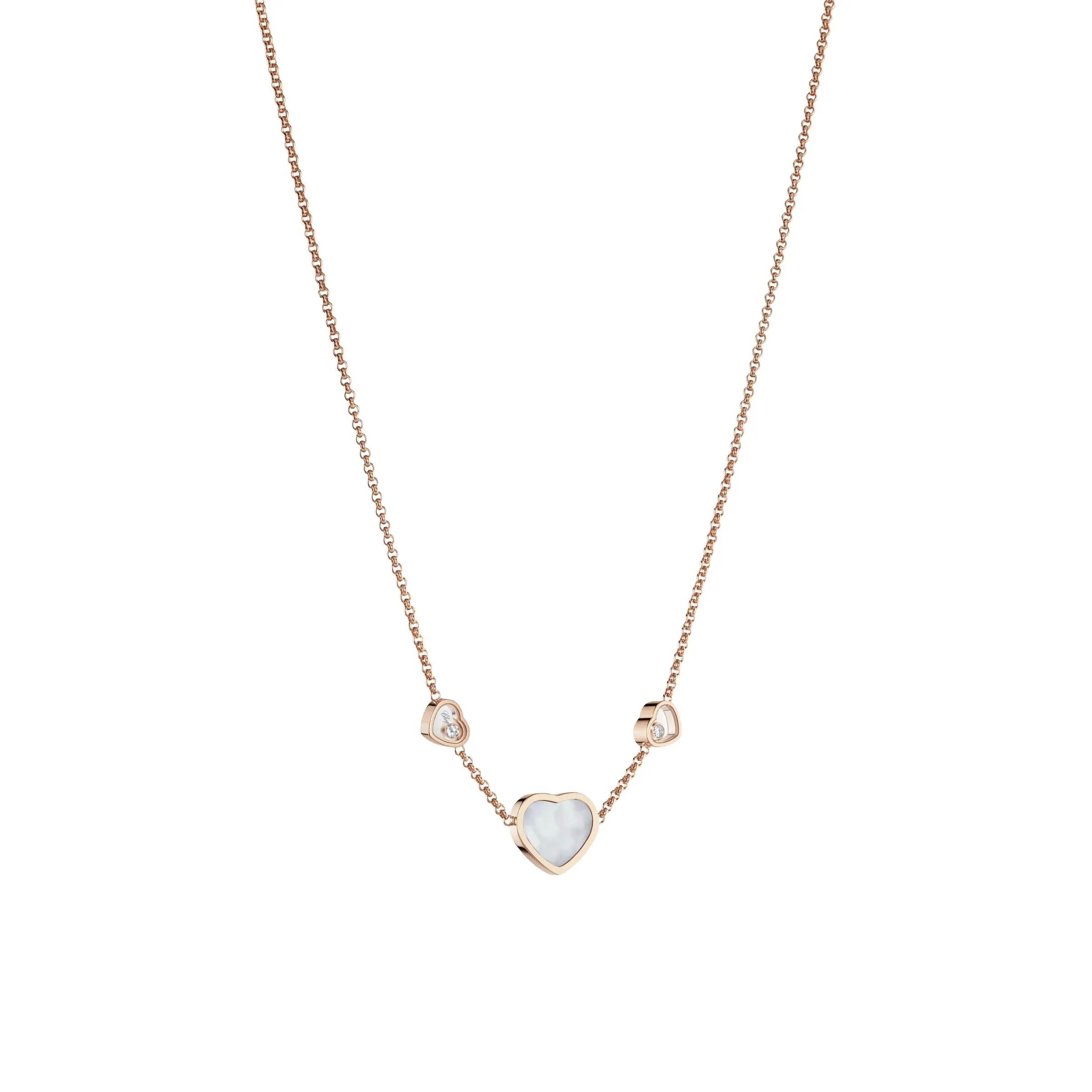 Chopard Happy Hearts 18ct Rose Gold Mother Of Pearl Necklace sold by C.W. Sellors product image thumbnail 2