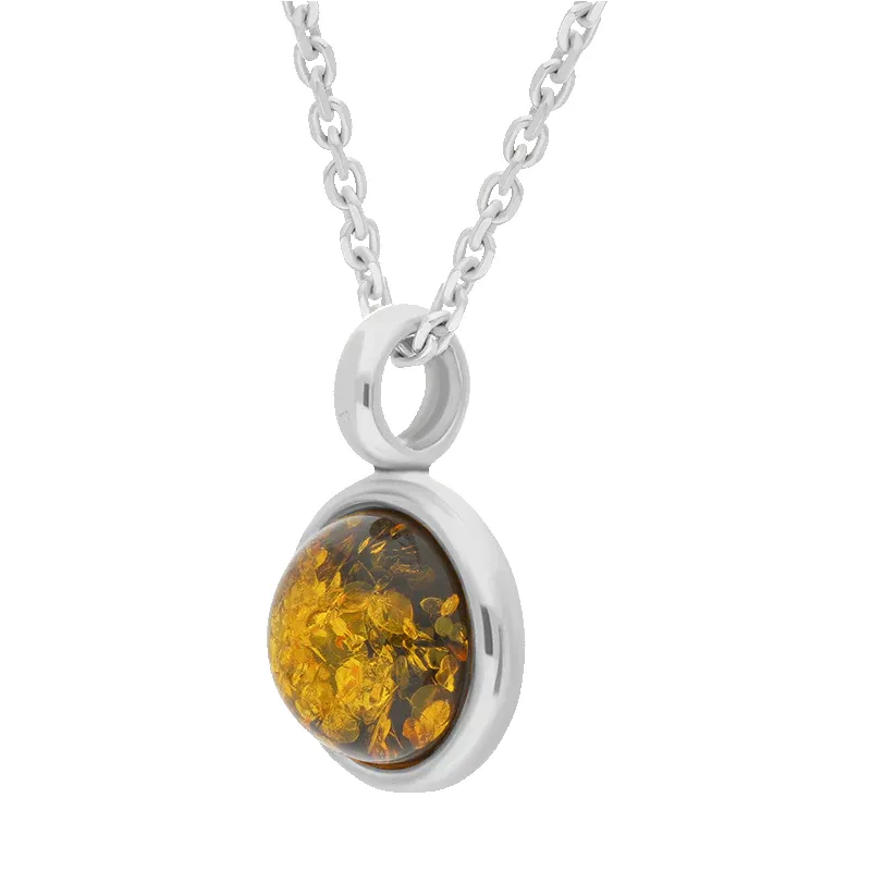 Sterling Silver Baltic Amber 13mm Round Pendant D sold by C.W. Sellors product image thumbnail 2