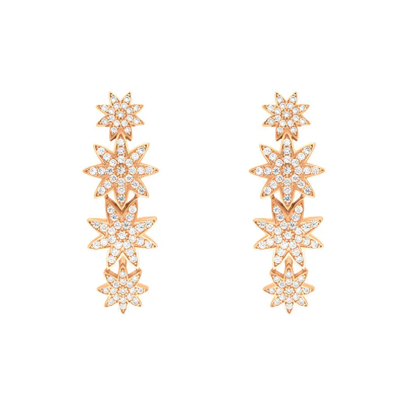 Vixi Jewellery Nova Rose Gold Star Earrings D sold by C.W. Sellors