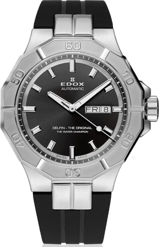 Edox Delfin The Original Day Date Watch sold by C.W. Sellors