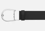 Montblanc Horseshoe Buckle 35mm Reversible Leather Belt Printed Black/Plain Black sold by C.W. Sellors
