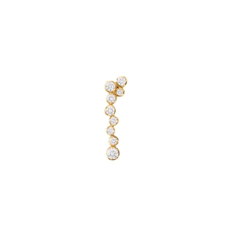Georg Jensen Signature Diamonds 18ct Yellow Gold 0.31ct Drop Earring Single Piece sold by C.W. Sellors