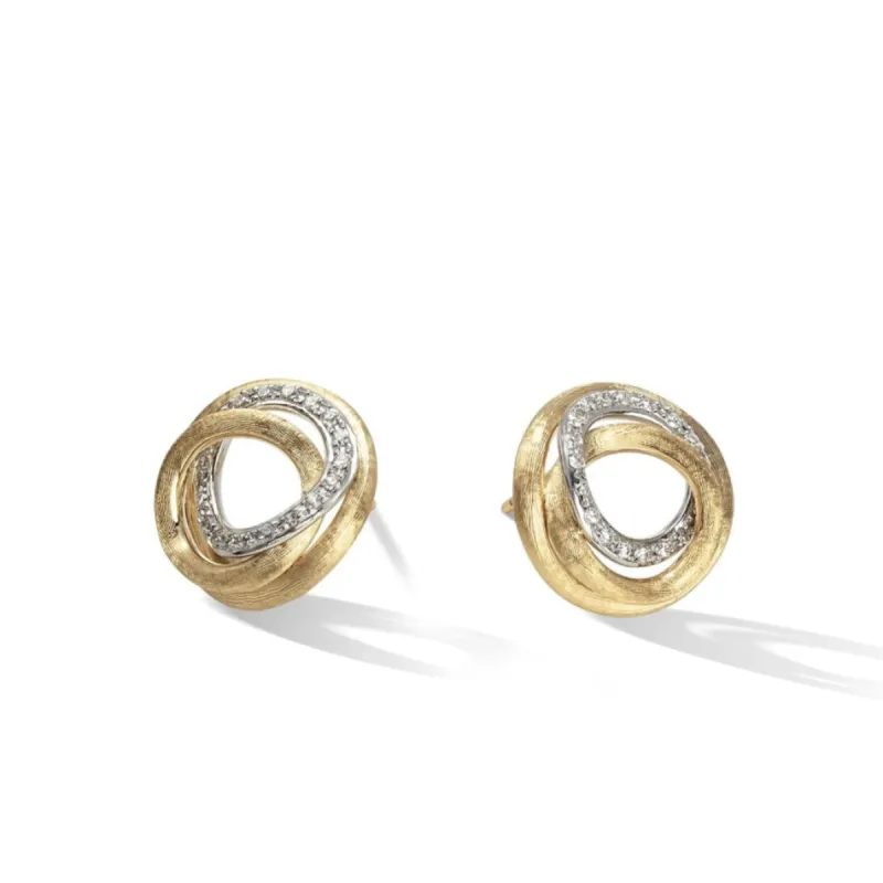Marco Bicego Jaipur Link 18ct Yellow Gold Diamond Stud Earrings sold by C.W. Sellors