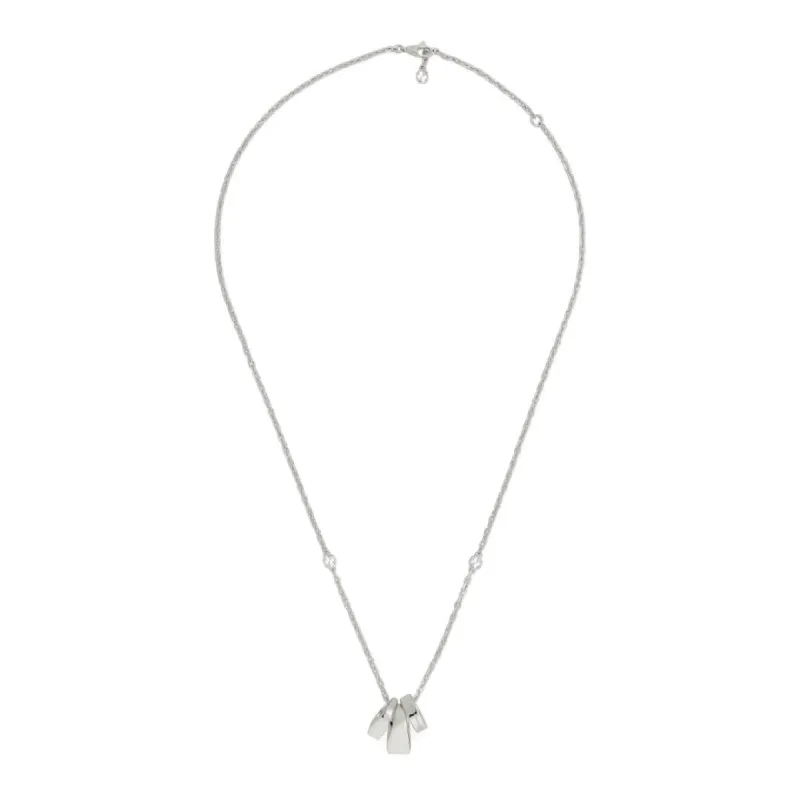 Gucci Tag Diagonal Sterling Silver Necklace sold by C.W. Sellors