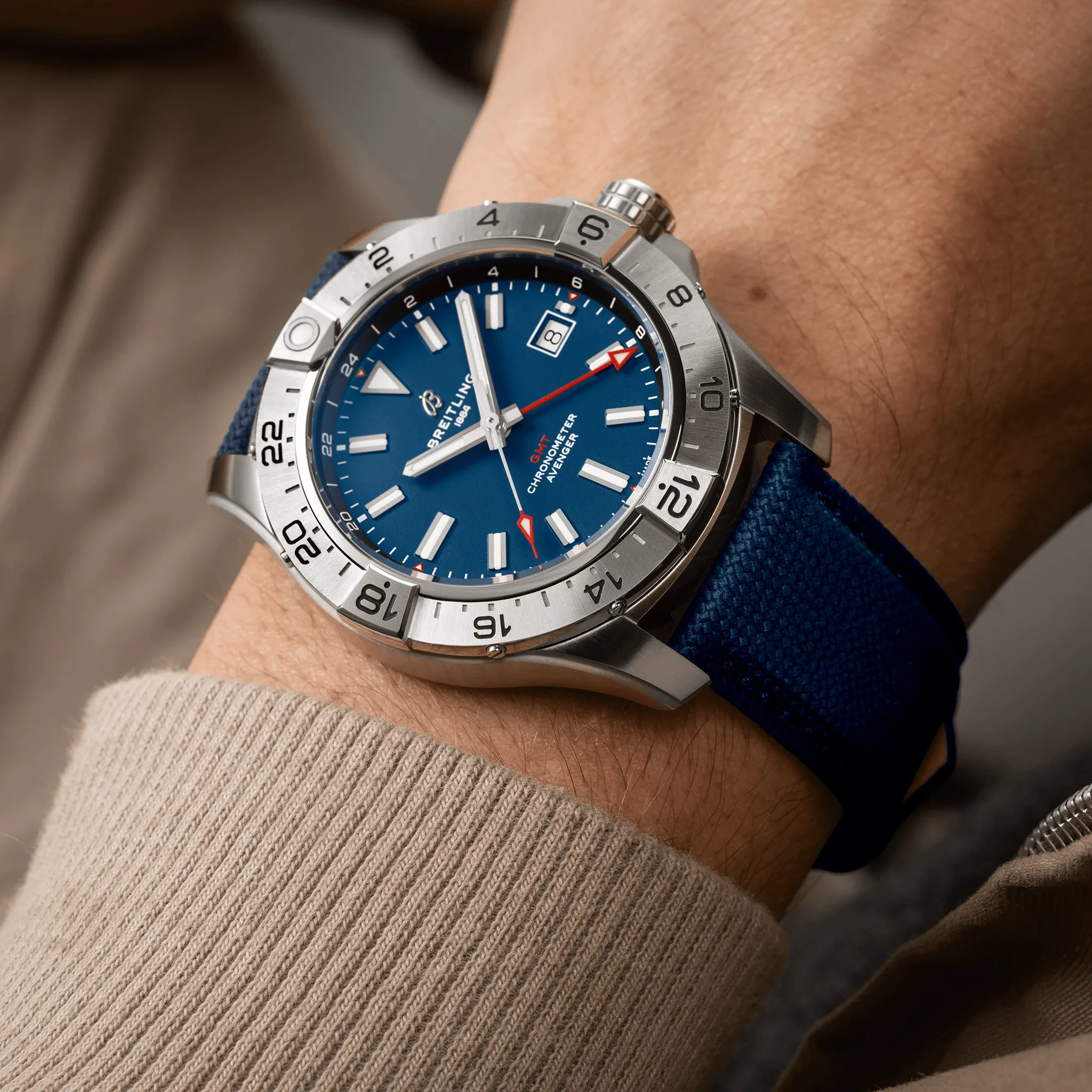 Breitling Avenger Automatic GMT 44 Blue Watch sold by C.W. Sellors product image thumbnail 5