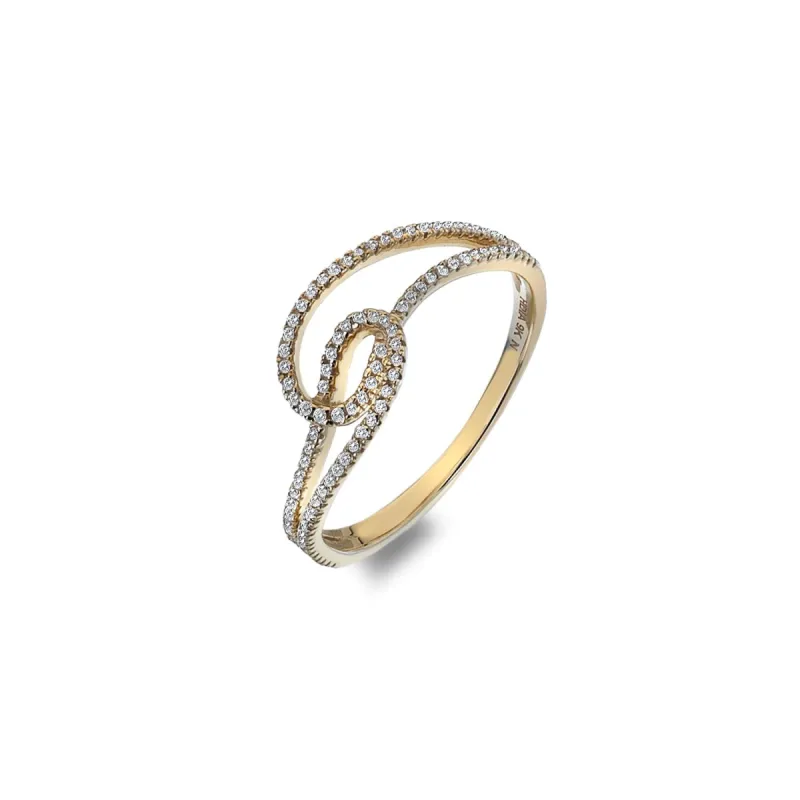 Hot Diamonds Flow 9ct Yellow Gold Ring D sold by C.W. Sellors