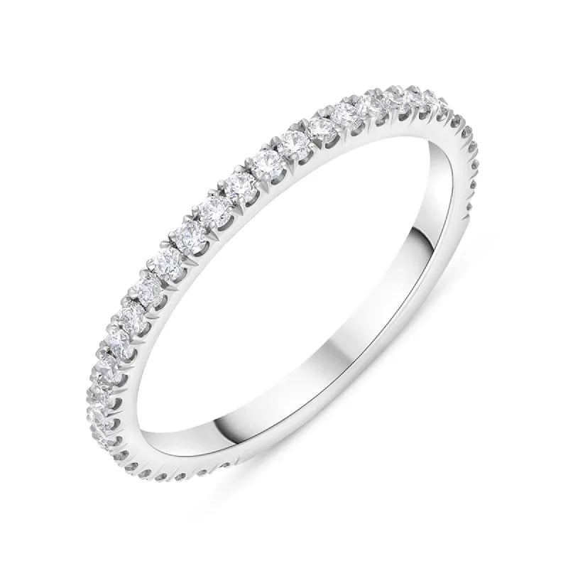 Platinum 0.30ct Diamond Brilliant Cut 3/4 Eternity Ring D sold by C.W. Sellors